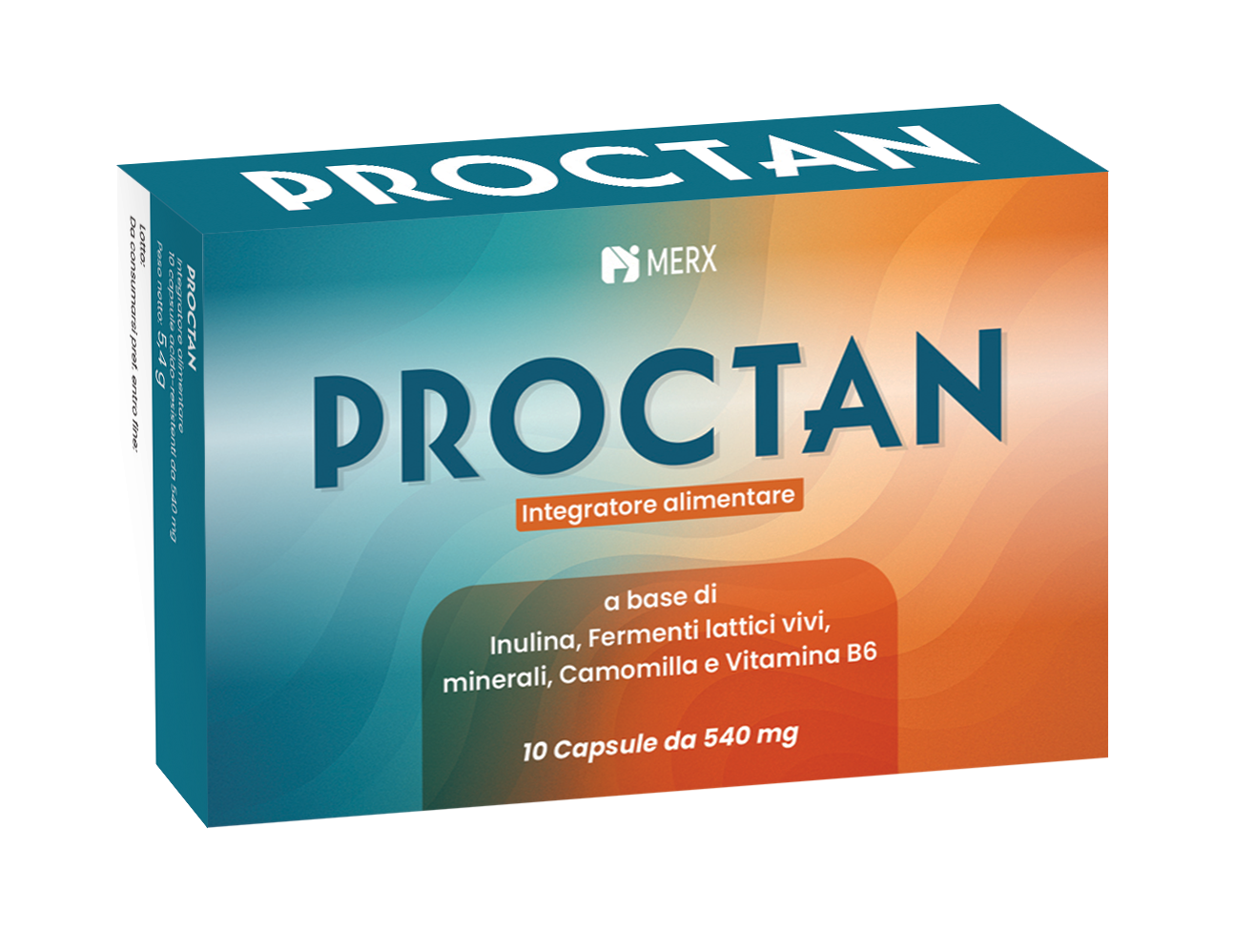 Proctan integratore intestinale probiotico e prebiotico con lactobacil naturale